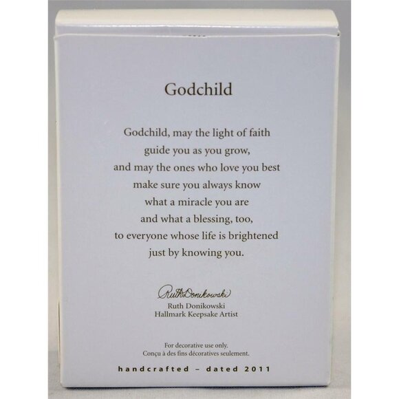 Hallmark Keepsake Godchild Guided By Faith Ornament Angel Wings QXG4209 2011 NEW - Picture 4 of 6